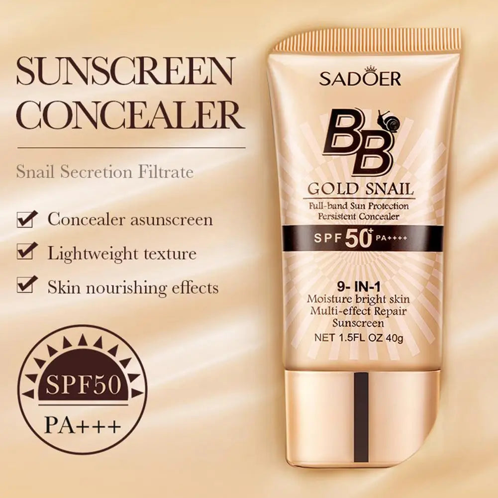 BB Cream SPF50+ Full Coverage Hydrating Tinted Moisturizer BB Cream Foundation QXL