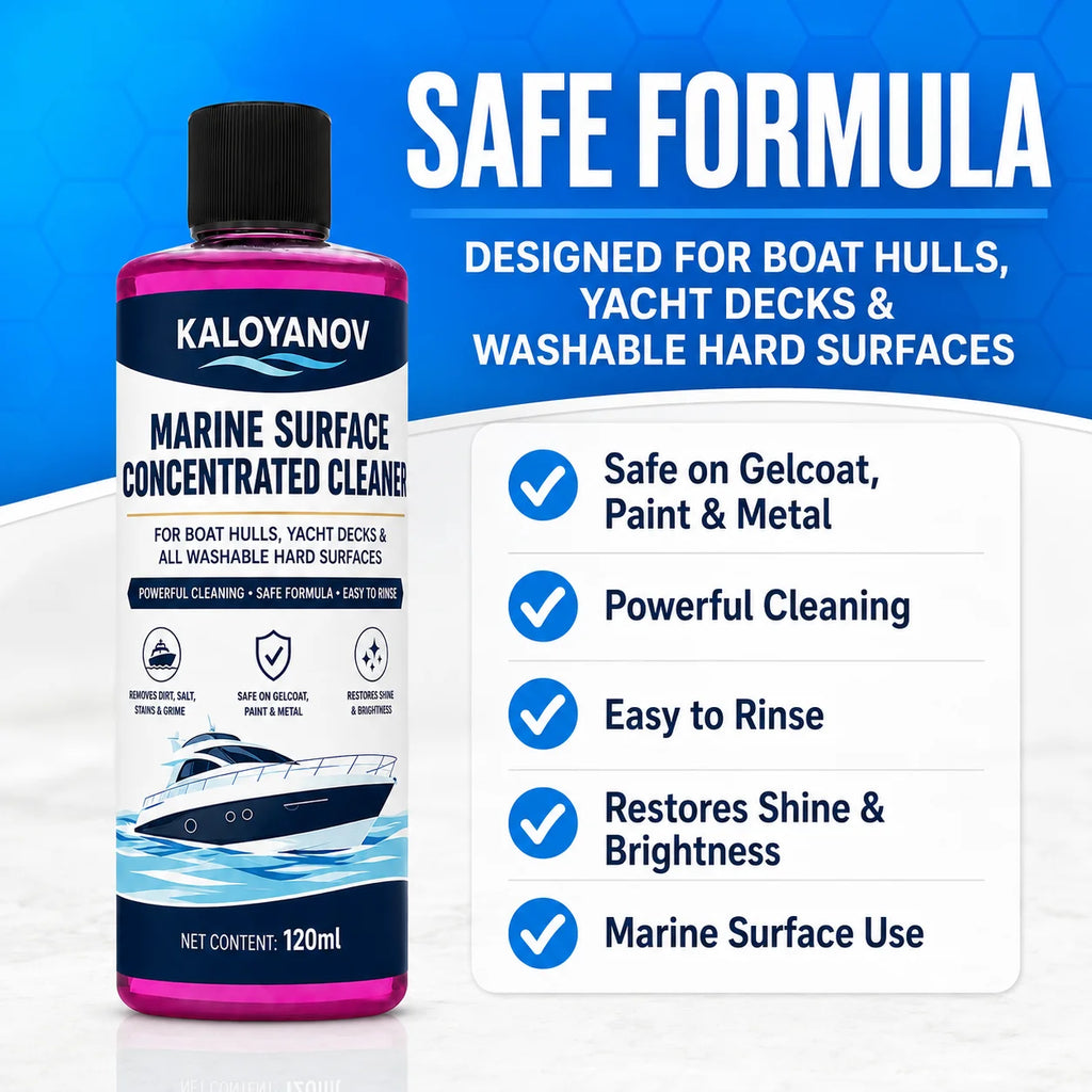 KALOYANOV 120ml Marine Cleaner 1:100 – Boat Hull & Yacht Deck Marine Surface Cleaner QXL