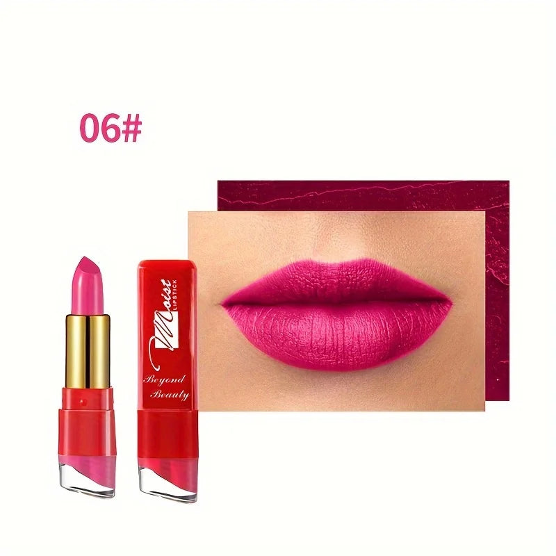12-Color Creamy Moisturizing Lipstick | Long-Lasting Lip Makeup Creamy Lipstick QXL 06