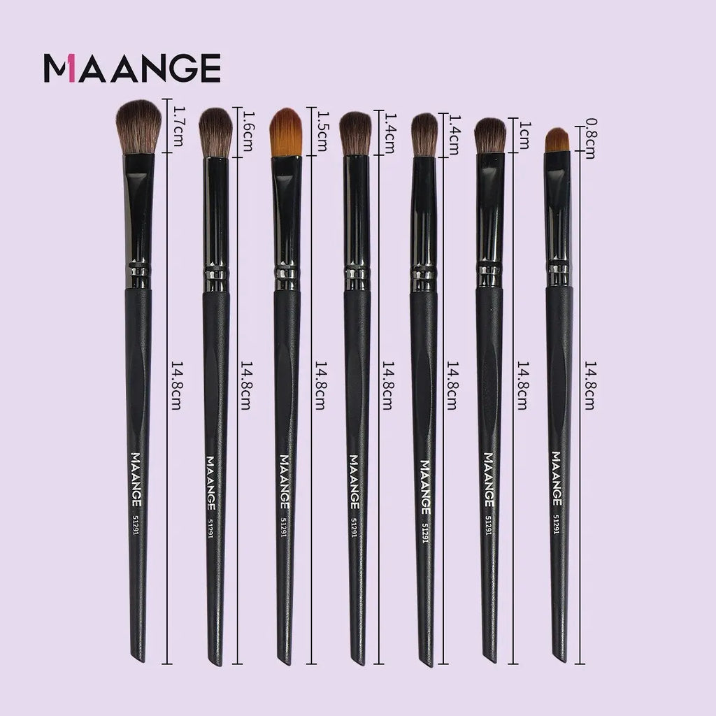 MAANGE 7-Piece Eye Makeup Brush Set | Eyeshadow & Lip Eye Makeup Brush Set QXL