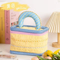 Cute Cake Makeup Brush Organizer Bag | Multi-Pocket Travel Cosmetic Organizer Bag QXL Yellow