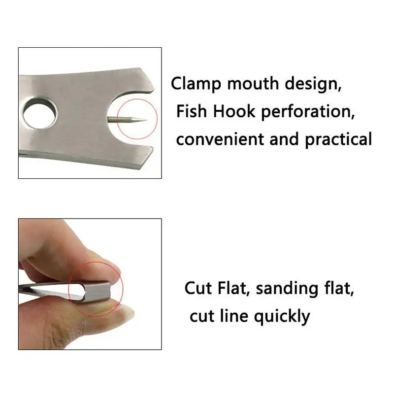 Stainless Steel Fishing Line Cutter & Hook Eye Cleaner Tool Fishing Tool QXL