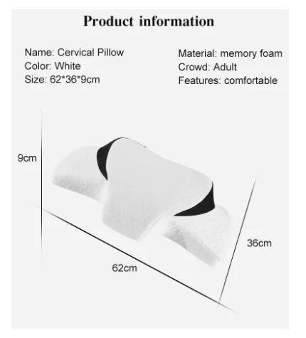 Ergonomic Cervical Memory Foam Neck Pillow | Better Sleep Memory Foam Pillow QXL