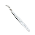 Curved Stainless Steel Eyelash Tweezers | Cartoon Pattern Design Eyelash Tweezers QXL Style 1