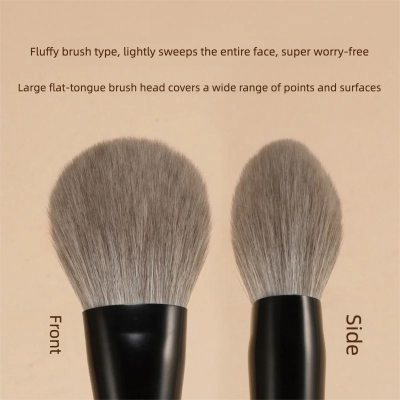 Large Flat Round Loose Powder Setting Brush – Soft Bristles Loose Powder Brush QXL