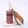 Rhinestone Mini Bucket Pouch Keychain | Coin Purse Bag Charm Keychain Coin Purse QXL Red