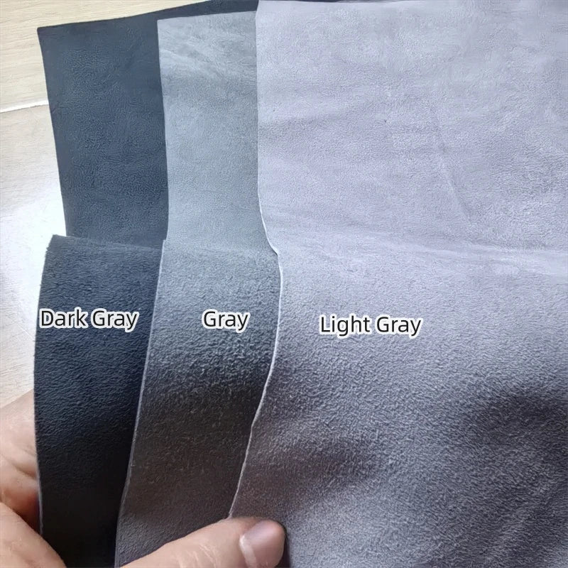 Grey Frosted Sheepskin Leather 0.7–1.0mm | DIY First Layer Hide Leather Crafting Fabric QXL