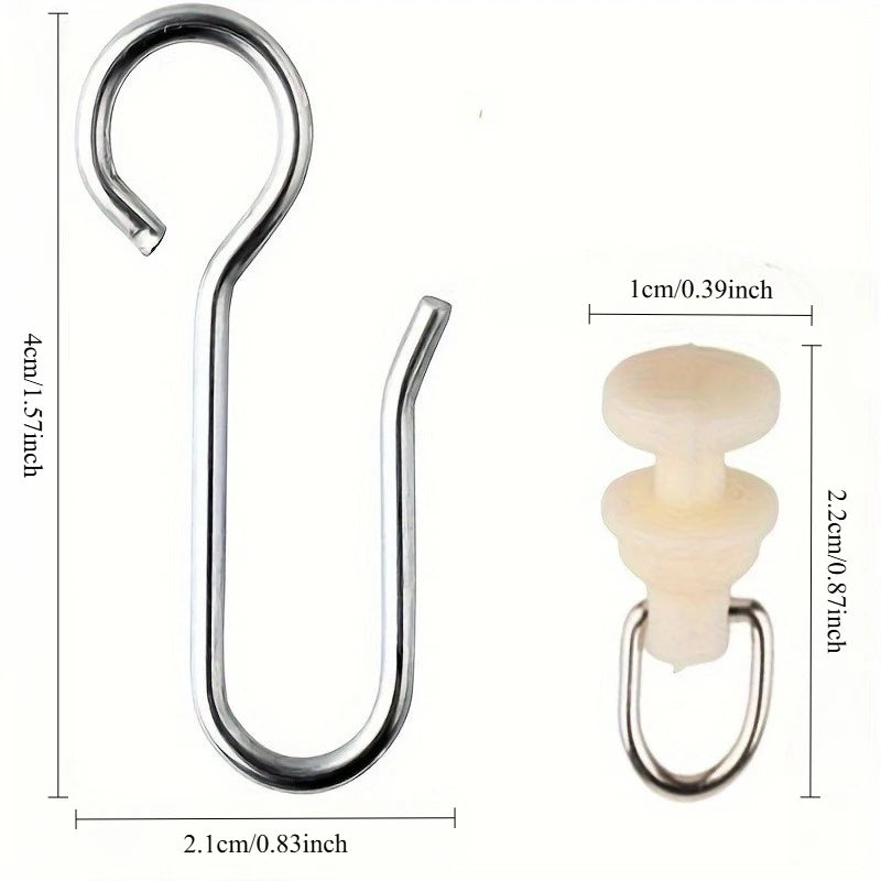 Curtain Pulley Hook Set | Silent Track Roller Accessories Curtain Track Hooks QXL