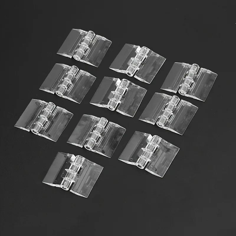 10-Pack Clear Acrylic Hinges for Transparent Storage Boxes Acrylic Box Hinges QXL 10pcs