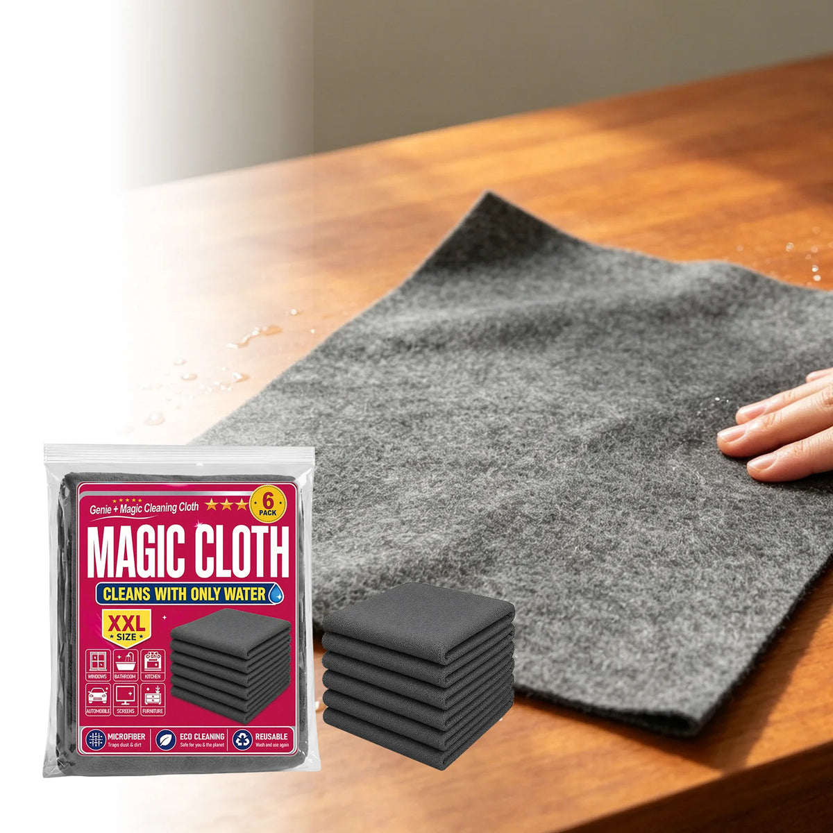 6-Pack Microfiber Cleaning Cloths | Lint-Free & Scratch-Free Microfiber Cleaning Cloth QXL