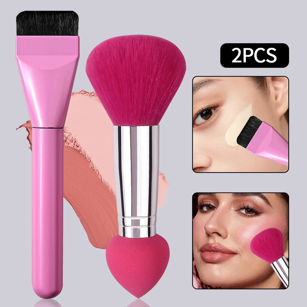 KOSSHOW Ultra-Thin Foundation Brush Set – 2 Pack | BB Cream Foundation Brush Set QXL