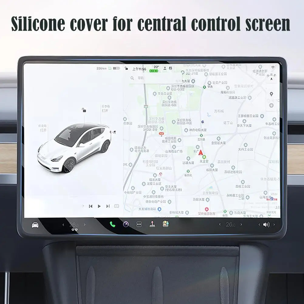 Tesla Model Y & 3 Silicone Screen Frame Edge Protector Car Screen Protector QXL
