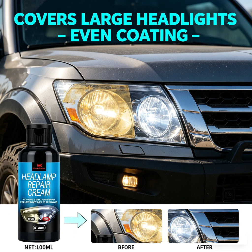 Car Headlight Restoration Cream | No-Remove Coating Headlight Restoration Cream QXL