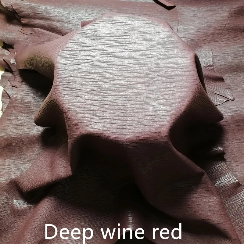 1mm Wine Red Cracked Top-Grain Sheepskin Leather | DIY Craft Craft Leather Hide QXL