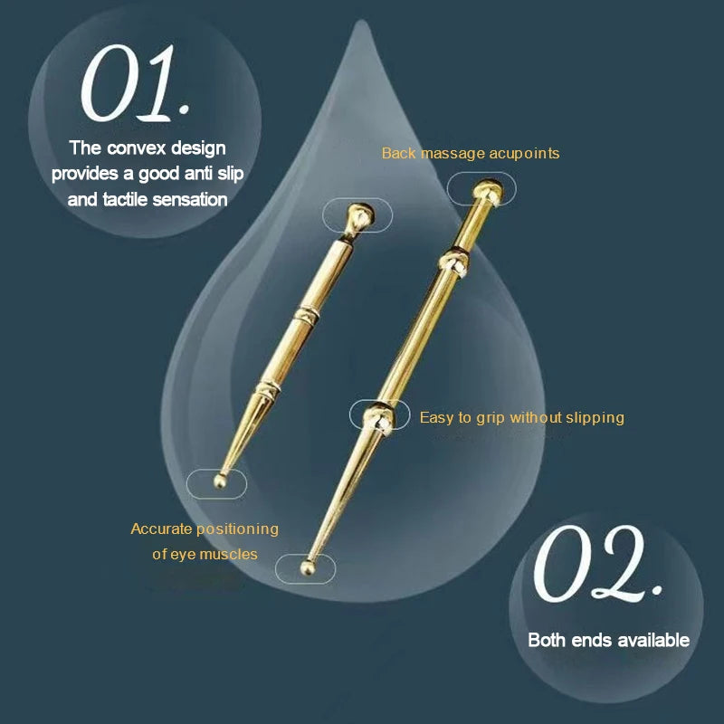 Brass Acupressure Pen | Trigger Point Reflexology Massage Tool Acupressure Massager QXL