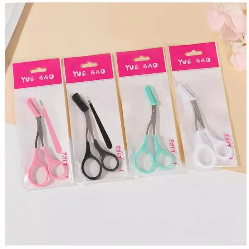 Stainless Steel Eyebrow Scissors with Comb | Brow Trimmer Eyebrow Trimmer QXL