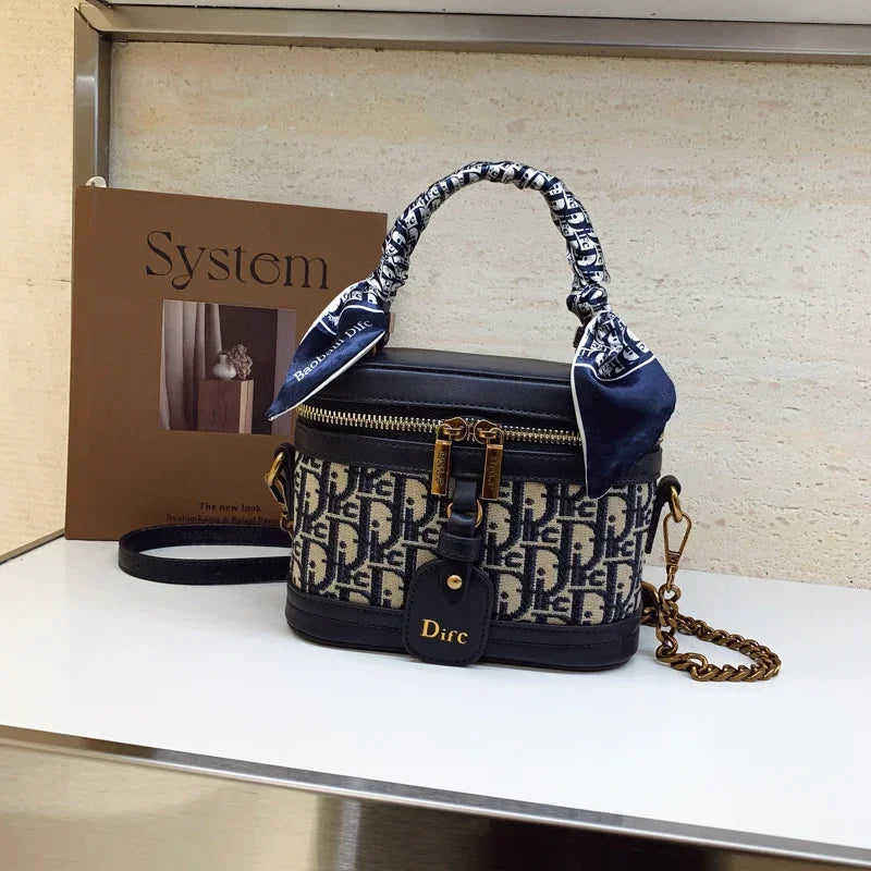 Women's Solid Color Messenger Bag with Letter Logo | Everyday Messenger Bag QXL