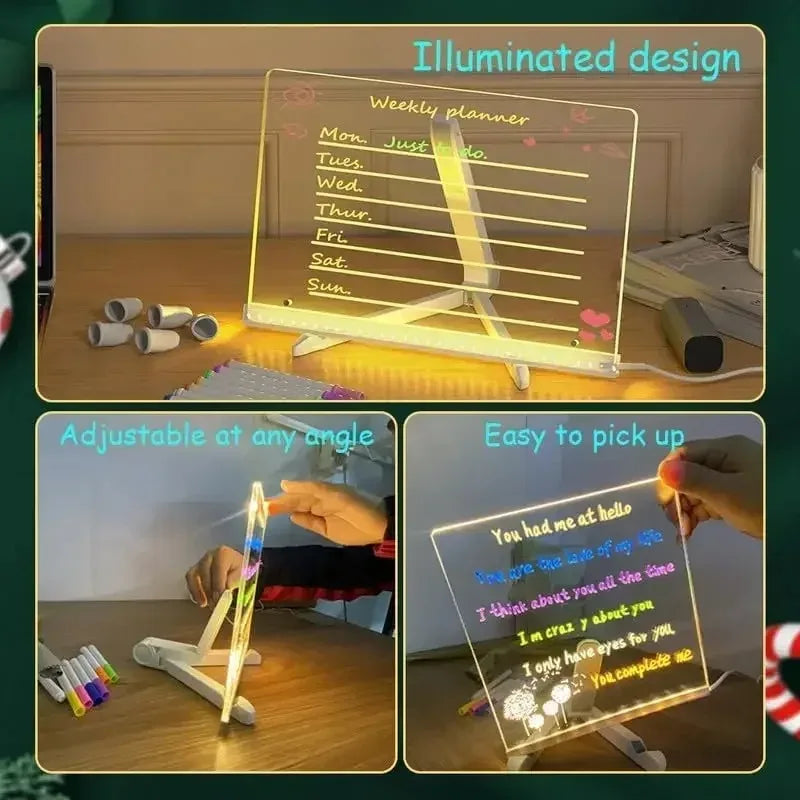 LED Acrylic Drawing Board for Kids | Light-Up Doodle Toy LED Drawing Board QXL