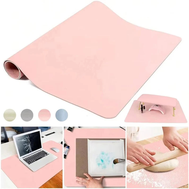 Foldable PU Leather Nail Art Table Mat & Armrest Cushion Nail Art Mat QXL