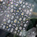 5D Cat Paw Nail Stickers | Cute Self-Adhesive Nail Art Decals Nail Art Stickers QXL to5761JZ