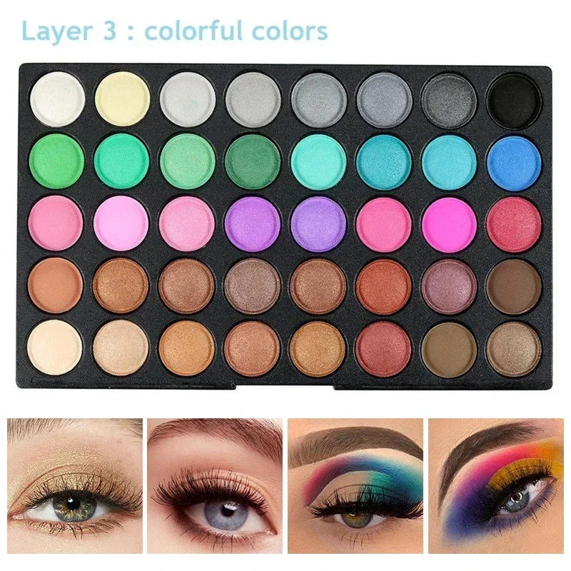 VERONNI 120-Color Eyeshadow Palette – Matte, Glitter & Shimmer Eyeshadow Palette QXL