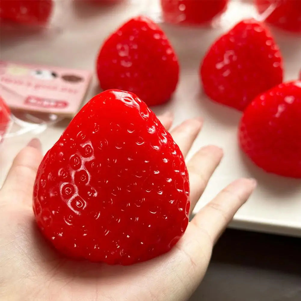 Strawberry Squishy Fidget Toy | Squeeze Sensory Fun Squishy Fidget Toy QXL