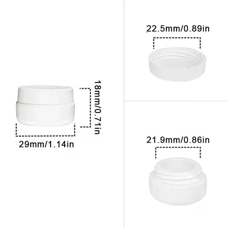 2-Pack UV Gel Nail Jars 2–2.5ml | Light-Blocking Containers Nail Gel Jar QXL