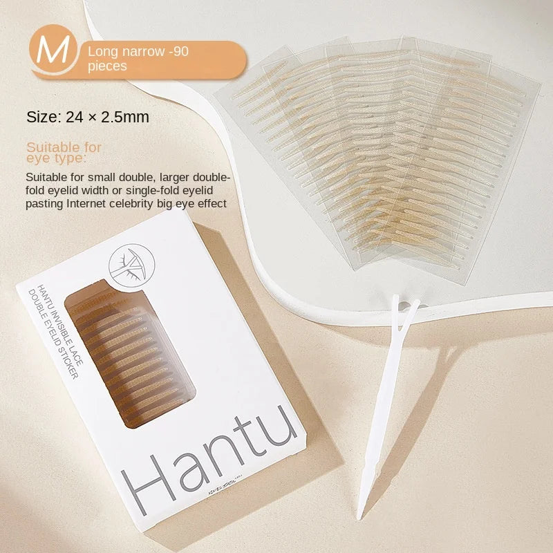 Invisible Double Eyelid Tape – Slim & Wide Waterproof Fiber Set Eyelid Shaping Tape QXL M 90pcs