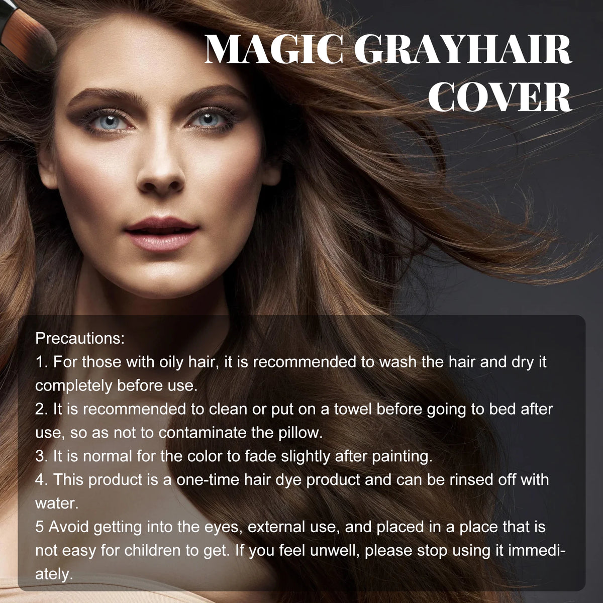 EELHOE Hair Color Stick – Instant Gray Root Coverage Pen Temporary Hair Color QXL