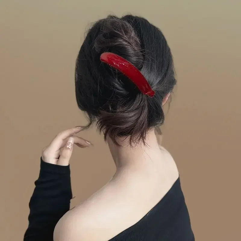 6-Color Banana Clip Hair Claw | Ponytail Buckle for Women Banana Hair Clip QXL