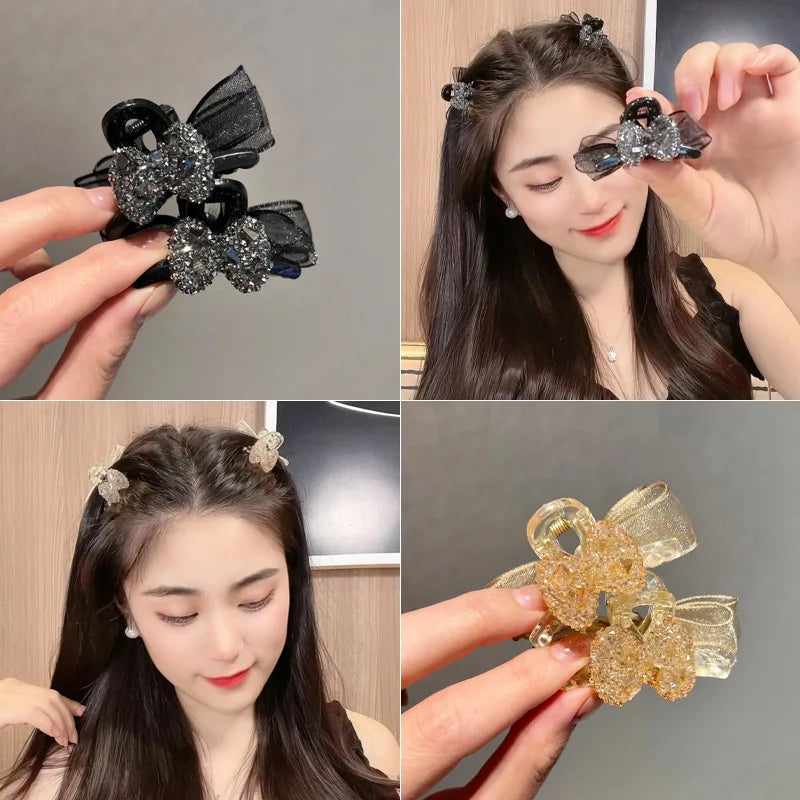 Mesh Bow Vintage Hair Claw Clip | Retro Hairpin for Women Hair Claw Clip QXL
