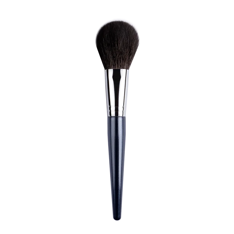 Large Fluffy Flat Powder Brush – Goat Hair Blush & Bronzer Powder Makeup Brush QXL DEEP BLUE
