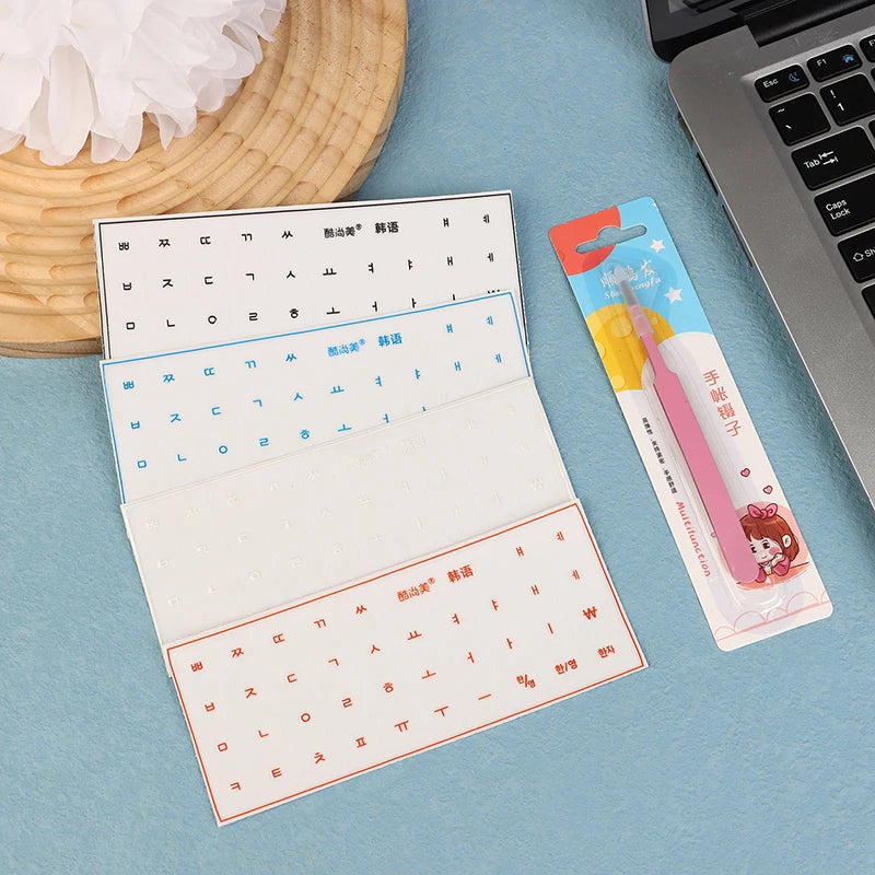 Korean Keyboard Stickers – Transparent Film, Universal Fit Keyboard Stickers QXL