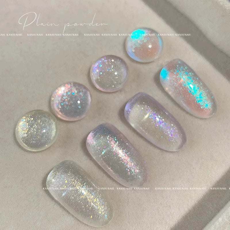 4-Pack Aurora Fairy Nail Glitter Powder | High Gloss Shimmer Nail Glitter Powder QXL