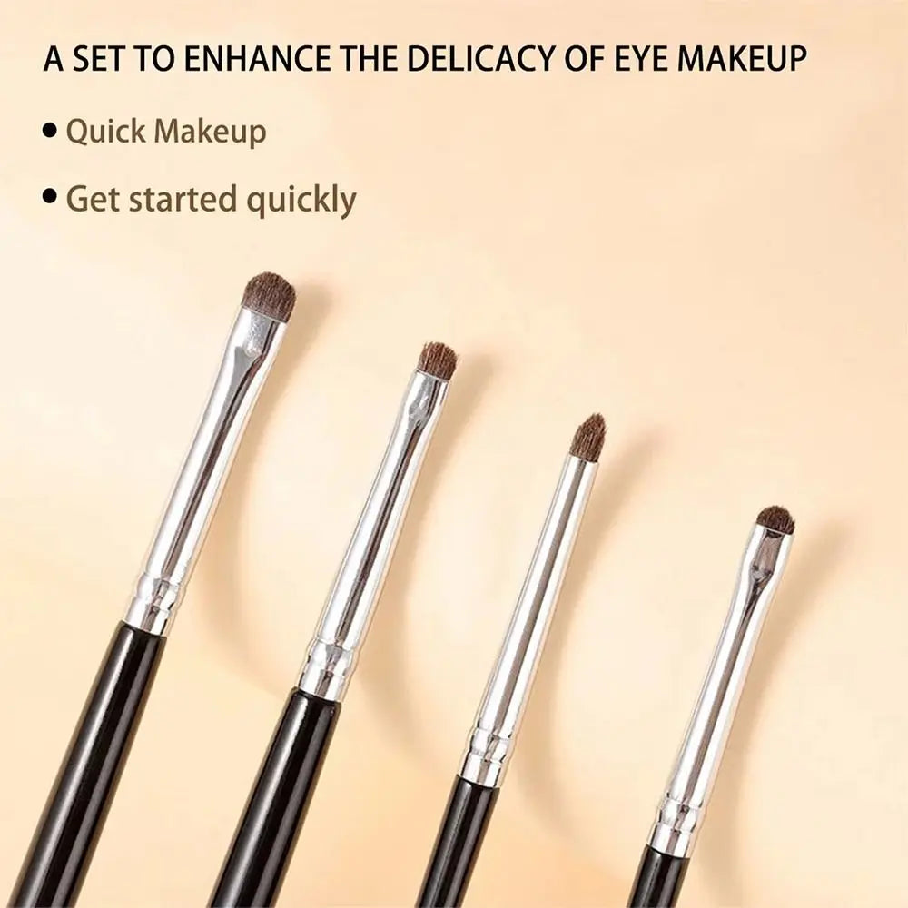 4-Piece Small Angle Eyeshadow Brush Set | Lying Silkworm Eyeshadow Brush Set QXL