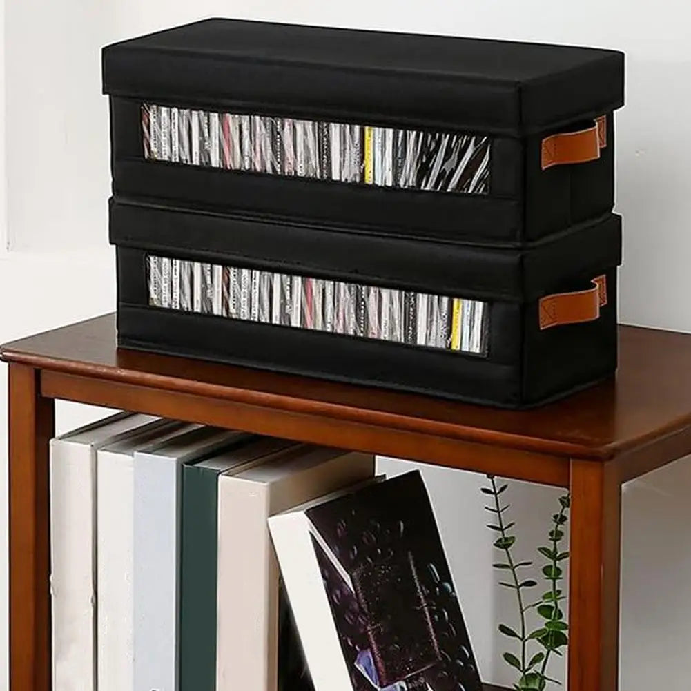 CD DVD Storage Box Dustproof Lid | 600D Oxford Cloth Organizer Storage Box Organizer QXL