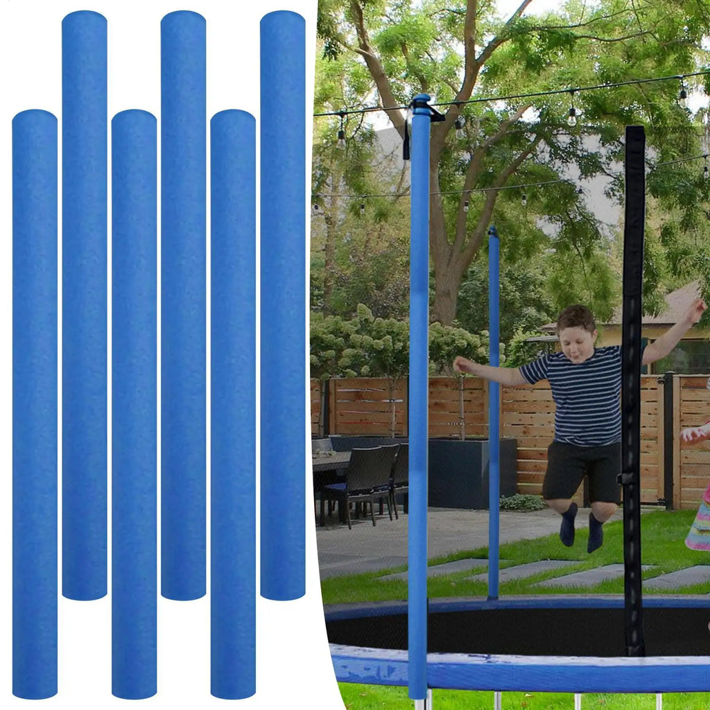 Trampoline Enclosure Replacement Poles 6-Pack | Round Frame Trampoline Replacement Parts QXL