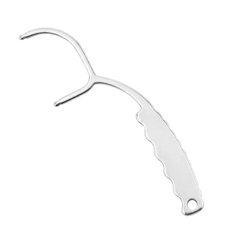Reusable Stainless Steel Dental Floss Handle & Toothpick Dental Floss Holder QXL 1