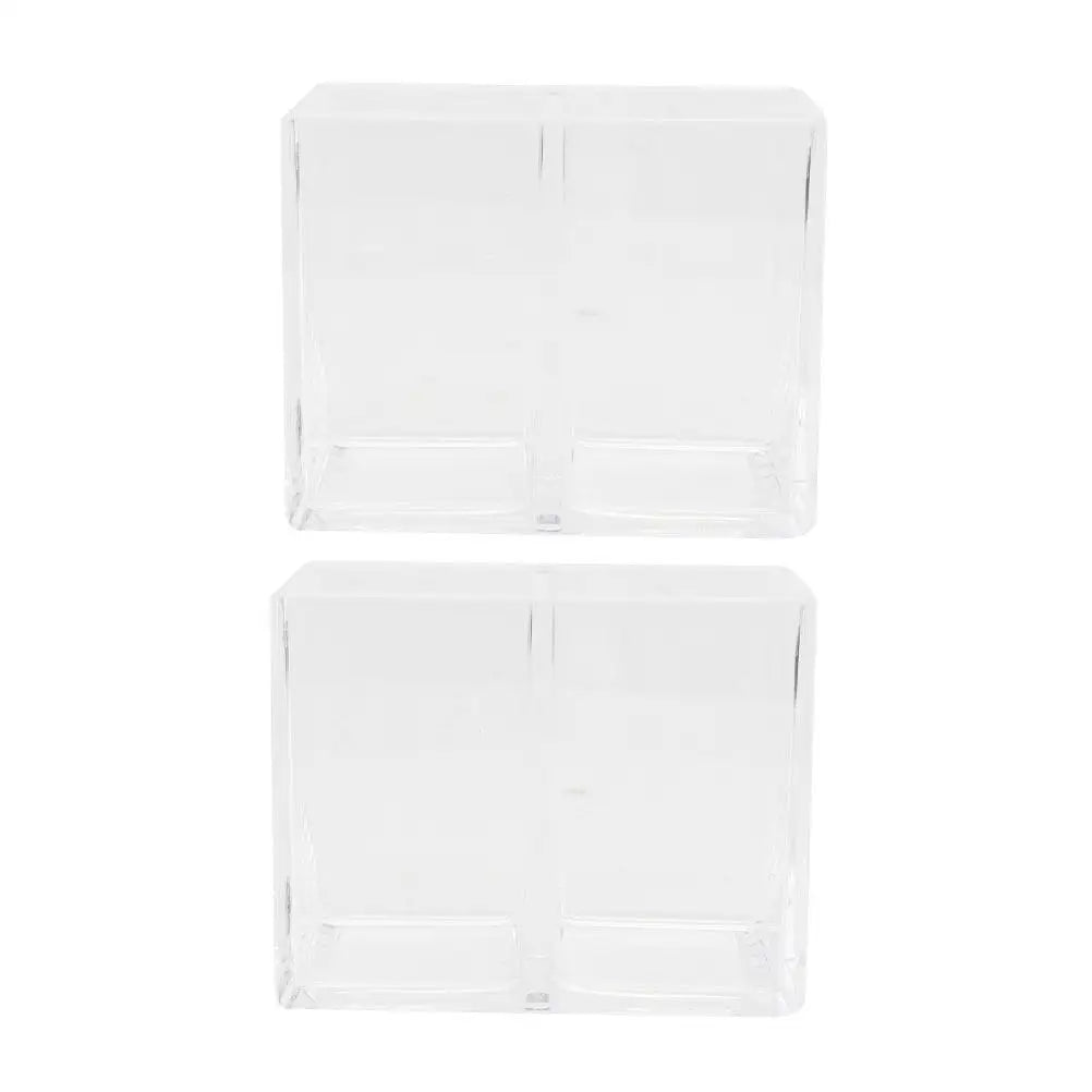 2-Pack Acrylic Brush Holder & Desktop Pen Organizer Desktop Brush Organizer QXL