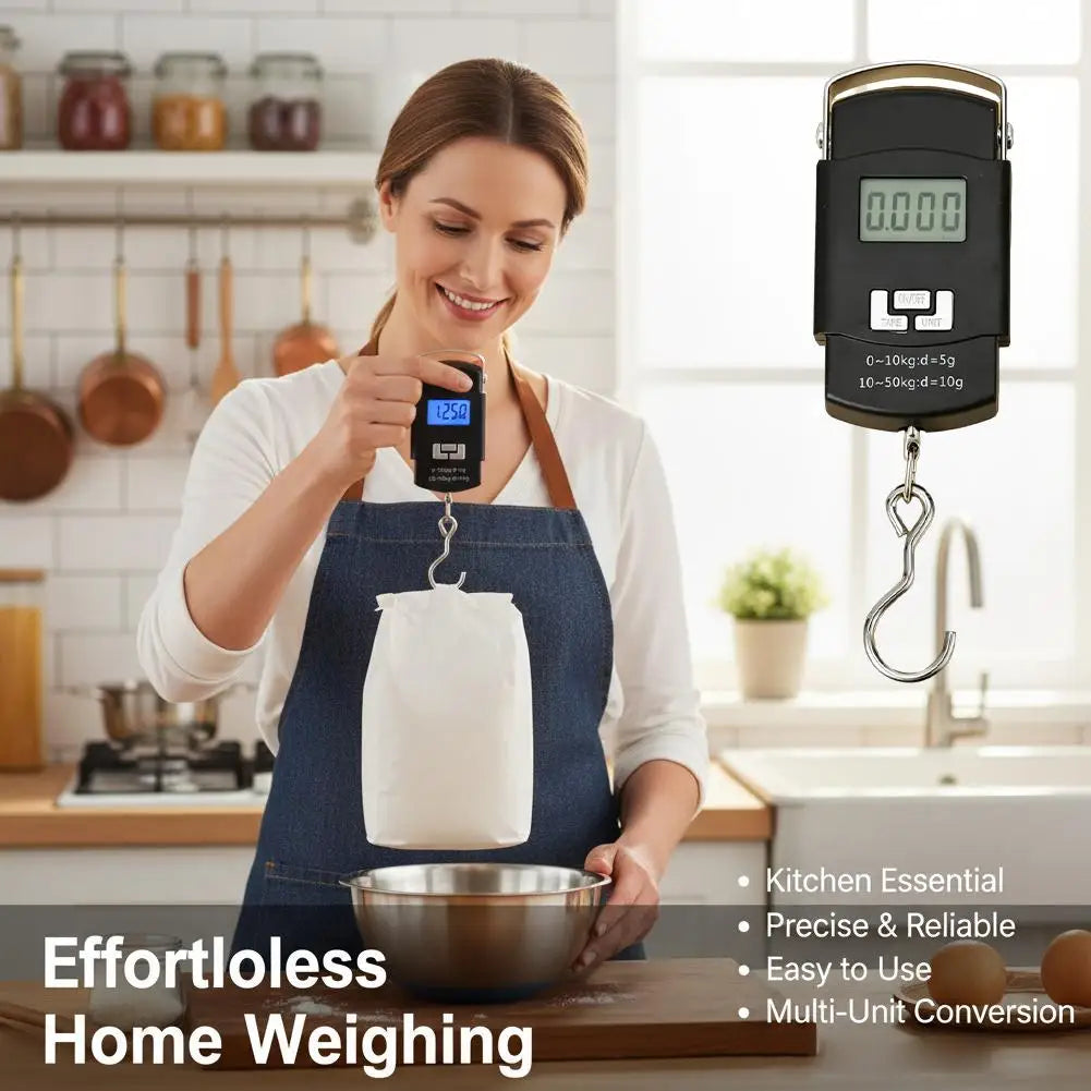 Digital Luggage Scale 110lb/50kg | Backlit LED & Tare Function Digital Luggage Scale QXL