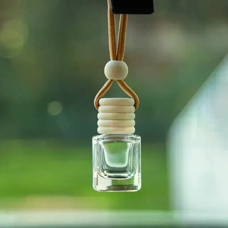 Car Essential Oil Diffuser Pendant | Glass Perfume Bottle Essential Oil Diffuser Bottle QXL