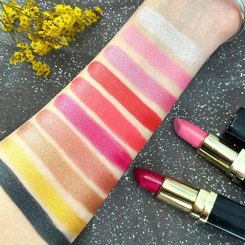 VERONNI 10-Color Glitter Lipstick | Waterproof Metallic Finish Glitter Lipstick QXL