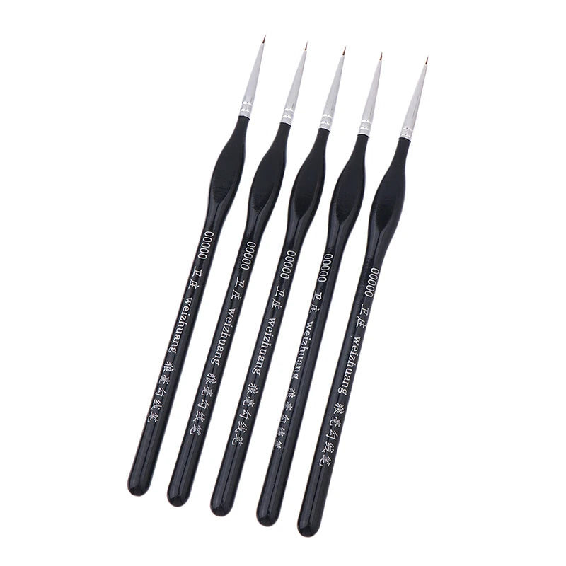 5-Pack 00000 Fine Tip Miniature Paint Brushes – Nylon Detail Miniature Paint Brushes QXL 5Pcs