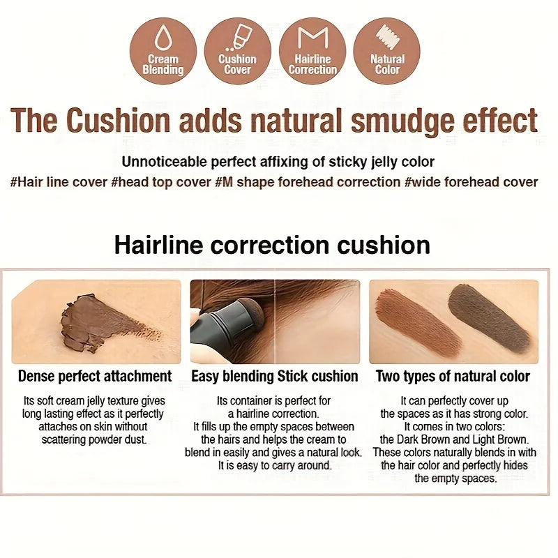 Hairline Shadow Powder Stick | Waterproof Sponge Applicator Hair Shadow Powder QXL