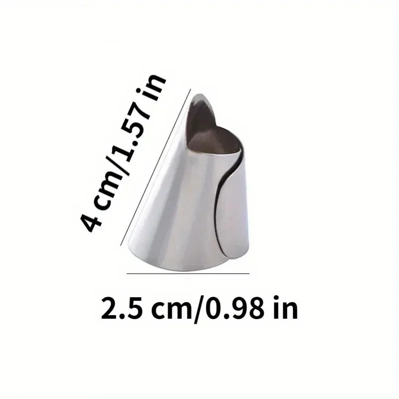 Stainless Steel Finger Guard for Garlic Peeling & Bean Trimming Kitchen Finger Guard QXL