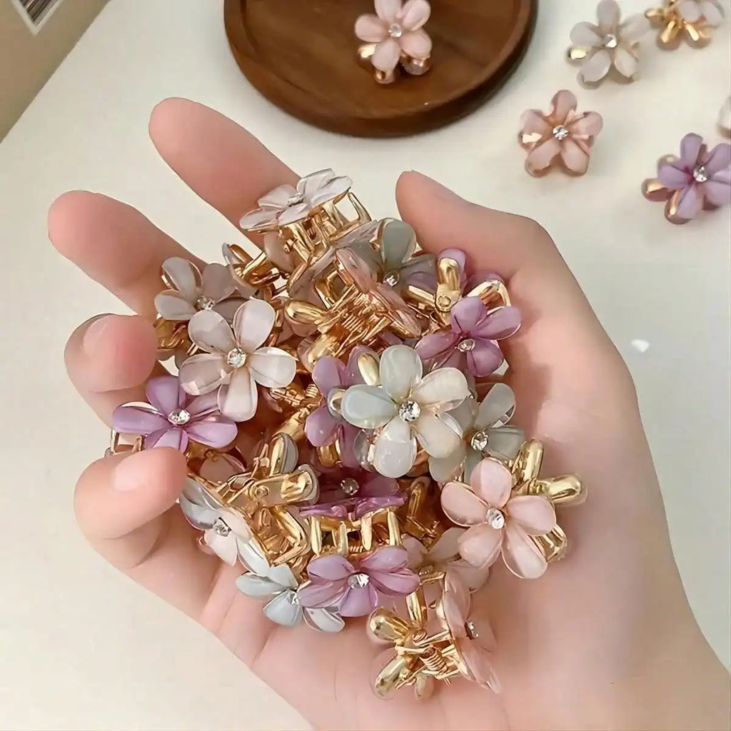 10-Pack Floral Claw Clips | Flower Hair Clips for Women Floral Claw Clips QXL