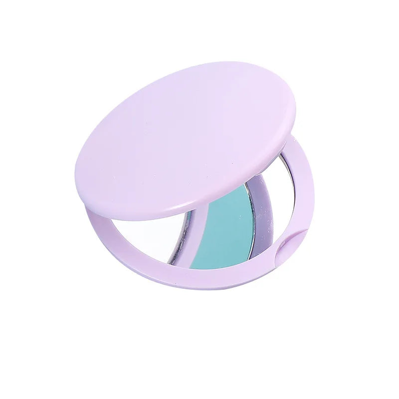 Mini Round Folding Pocket Makeup Mirror | 2-Face Compact Compact Makeup Mirror QXL