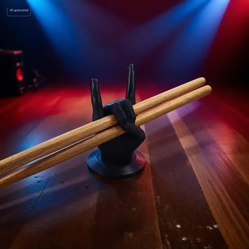 Rock Hand Drumstick Holder Stand | Drummer Gift & Decor Drumstick Display Stand QXL