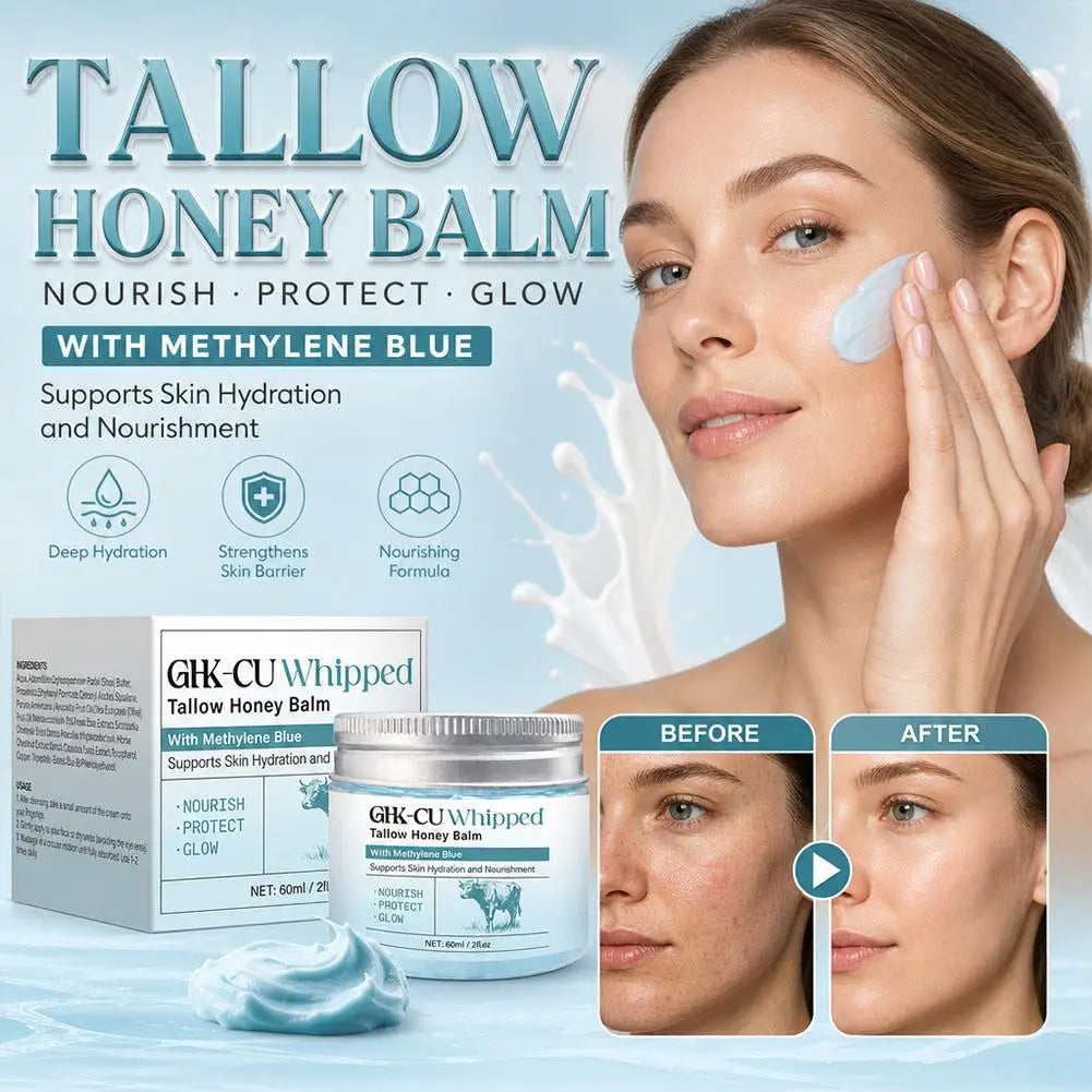 GHK-Cu Copper Peptide Tallow & Manuka Honey Face Balm 60g Face & Body Balm QXL