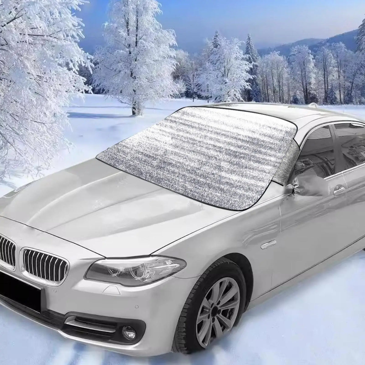 Car Windshield Snow & Ice Cover | UV Sun Shade Protector Windshield Cover QXL